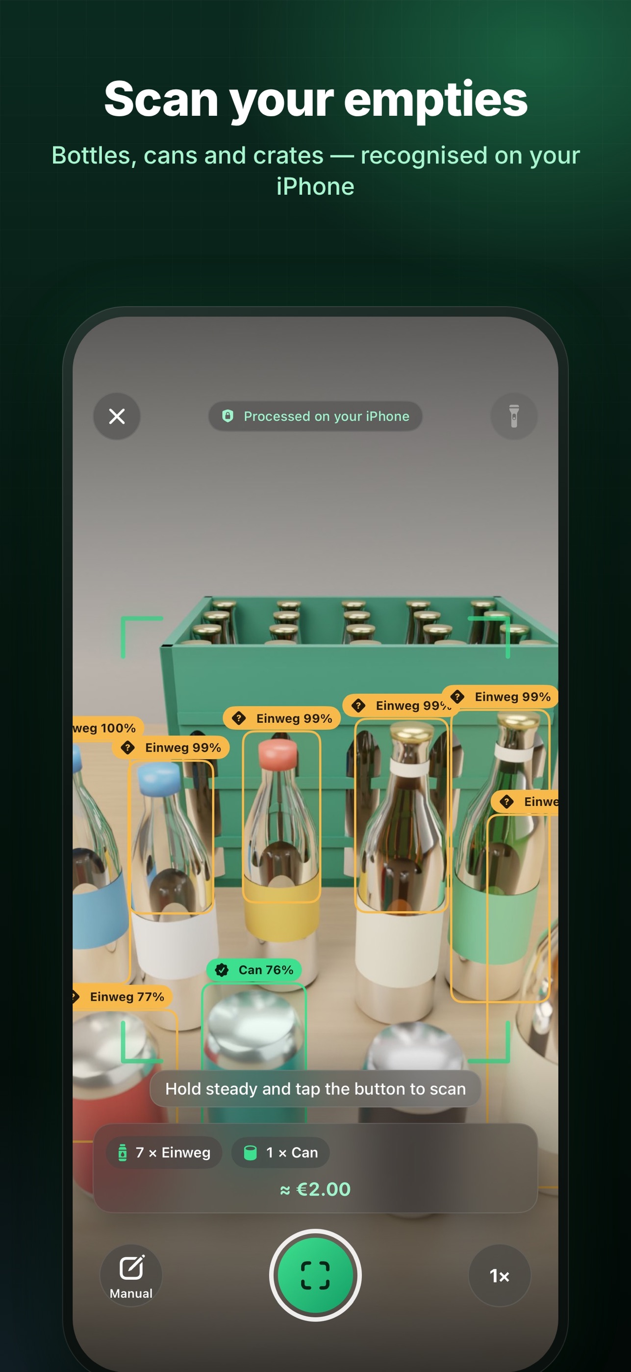 Screenshot 1 of PfandLens: Deposit Scanner