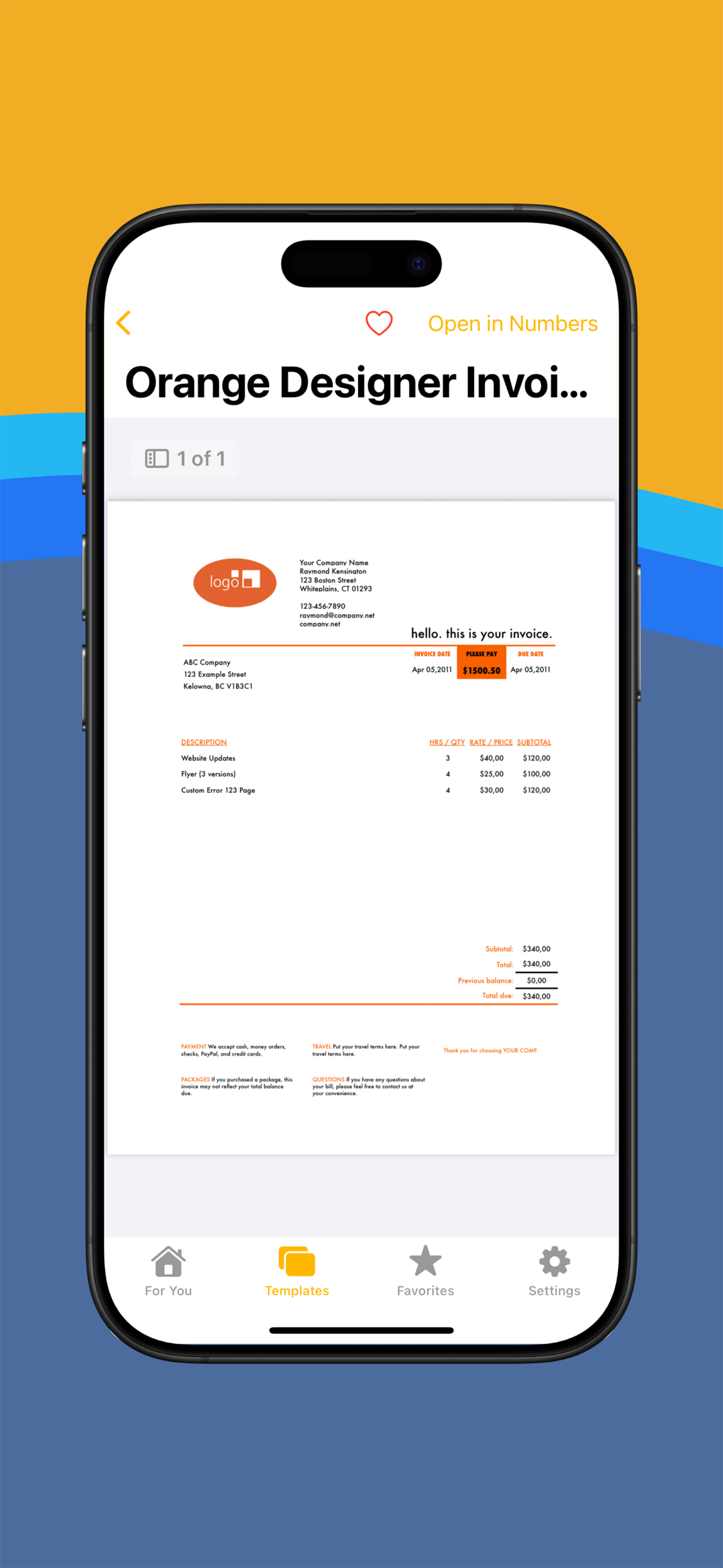 Templates for iWork Bundle Ed. screenshot 5