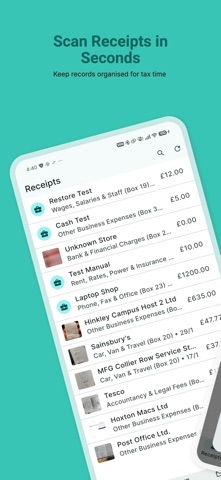 PocketReceipt: UK Tax Receipts iPhone screenshot