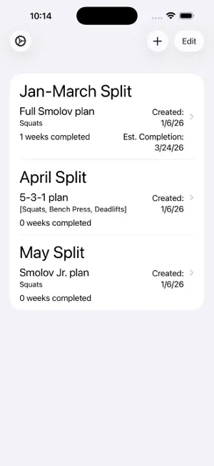 Simple Split Tracker screenshot 1