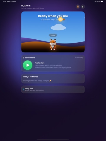 FoxTime: Screen Time Control iPad screenshot