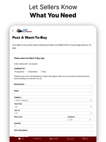 MachineryTrader: Buy Equipment iPad screenshot