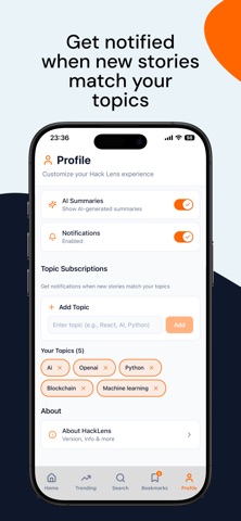 HackLens – Hacker News Reader Screenshot 7 of 10
