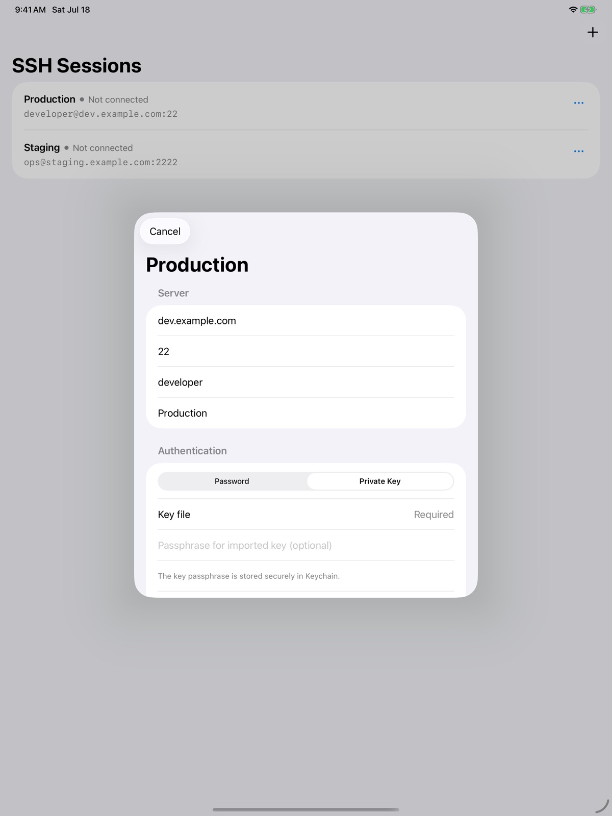SSH Terminal Client ipad screenshot 4