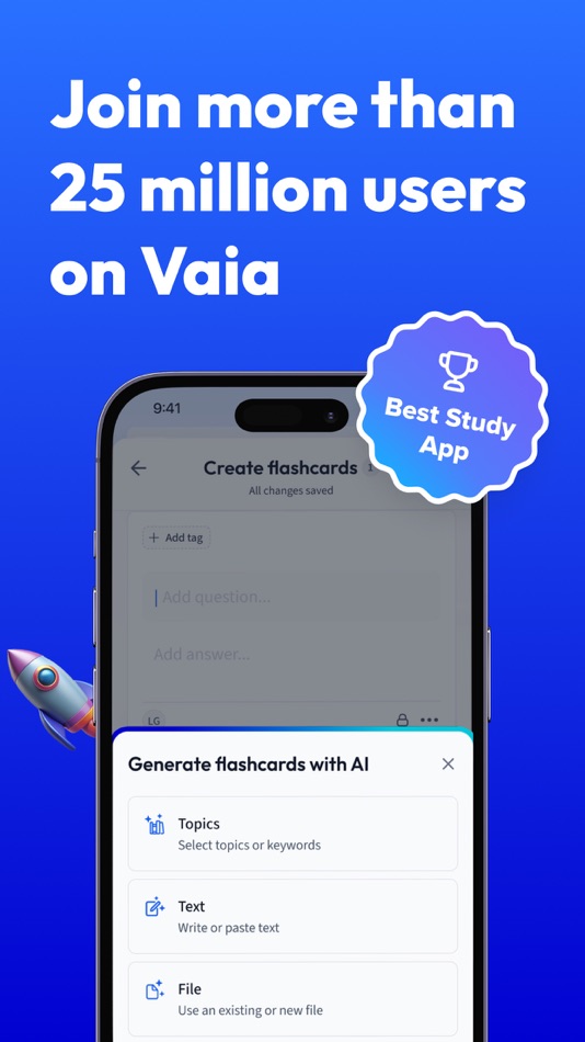 #1. Vaia: AI Study. Flashcards (iOS) By: StudySmarter GmbH