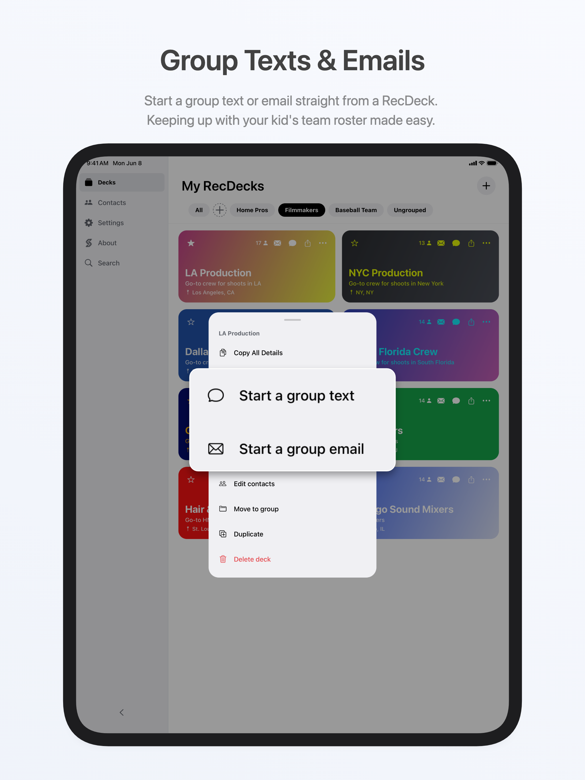 RecDeck Contacts screenshot 16