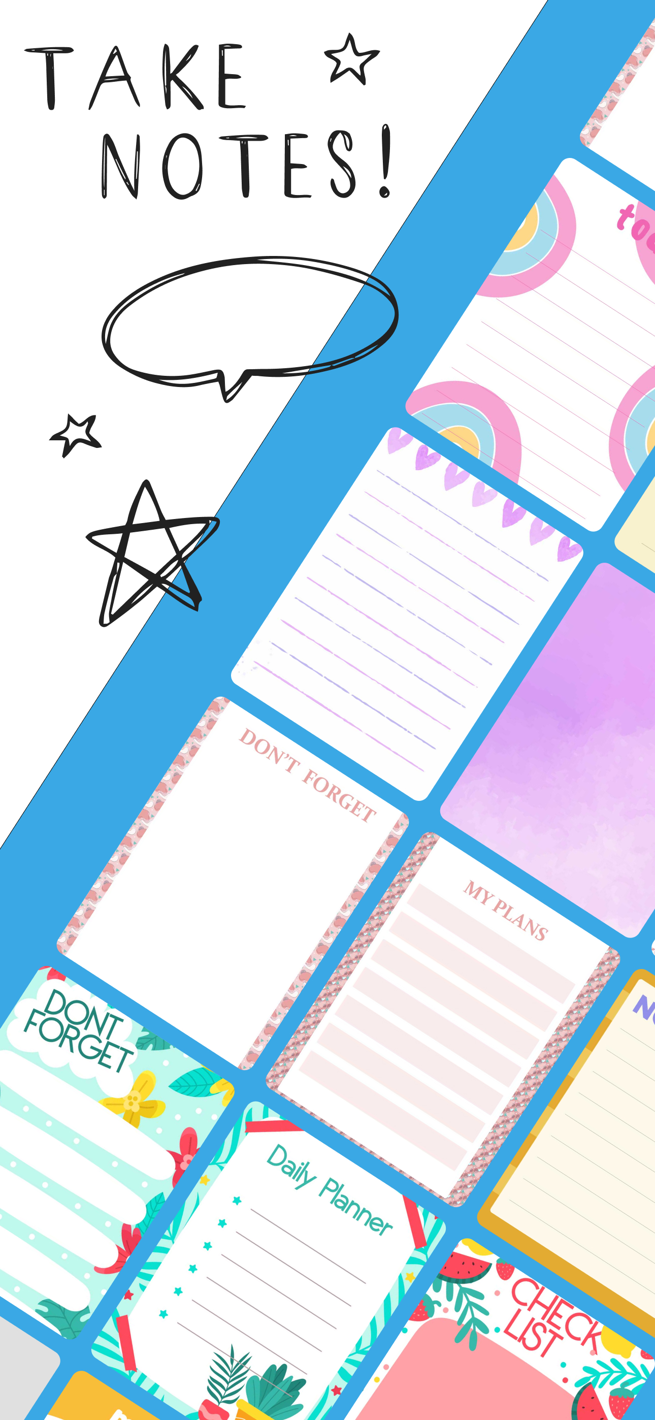 Write notes on the screen