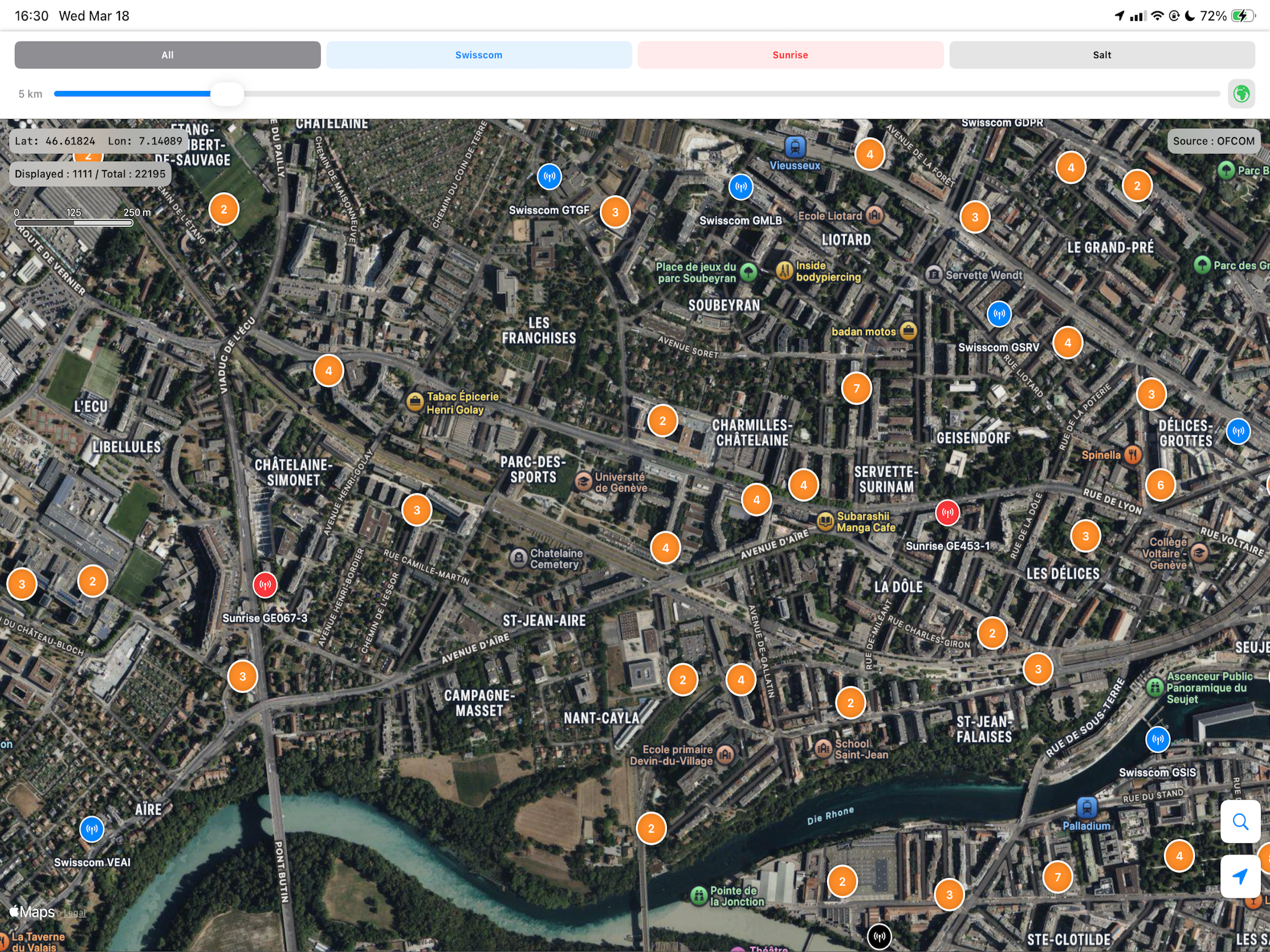 SwissCell-MAP screenshot 12