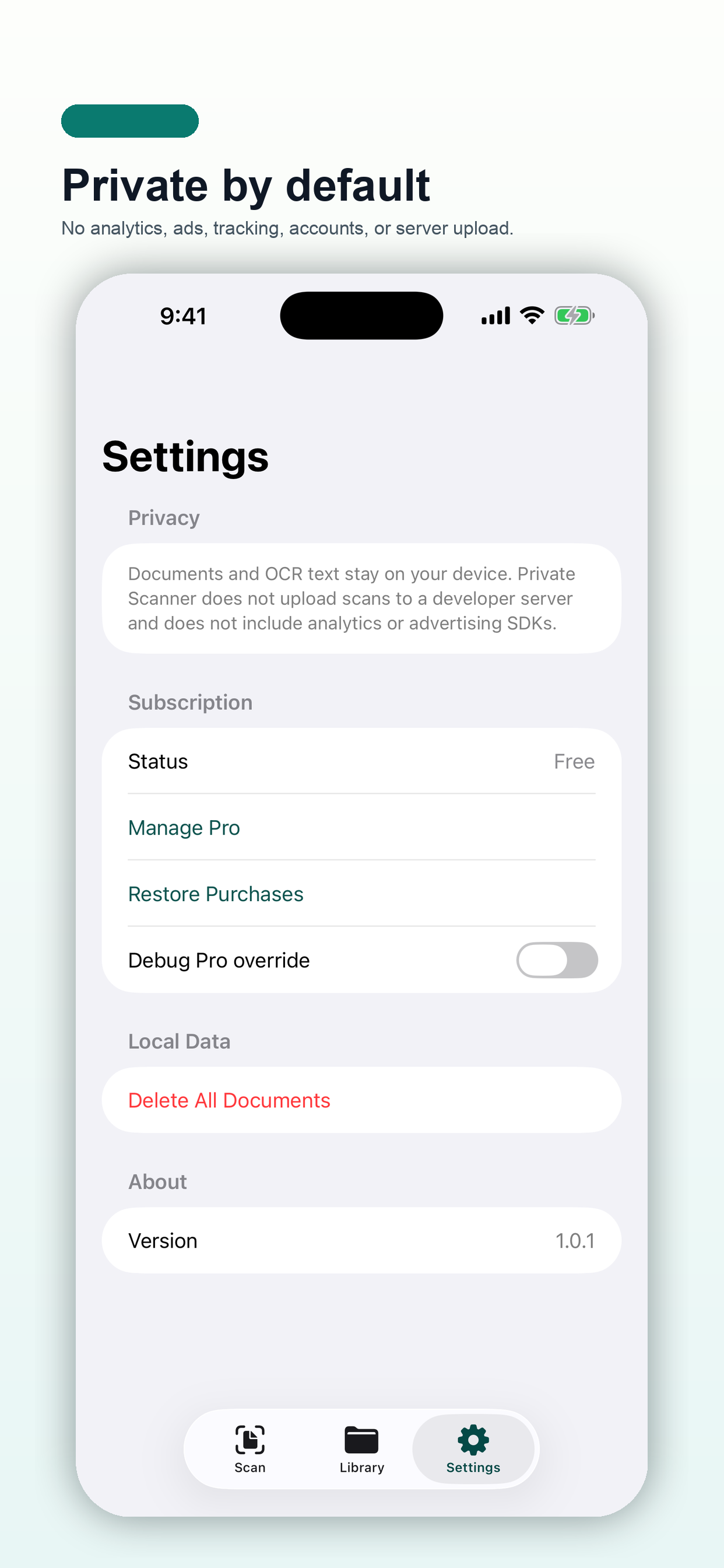 PrivateScan PDF Scanner