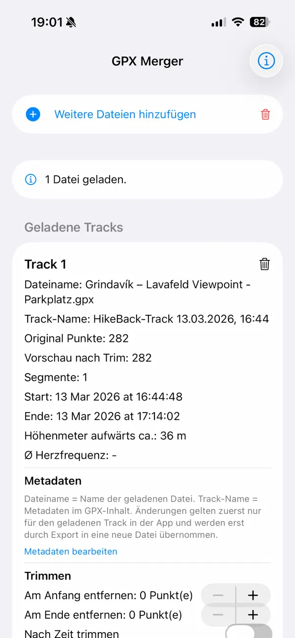 Screenshot #2 pour GPX Merger