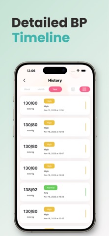 Health Logbook: BP Records iPhone screenshot