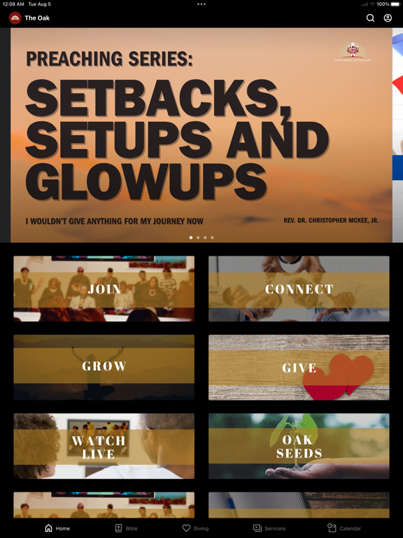 The Church of Oakland iPad screenshot 1 - Education app