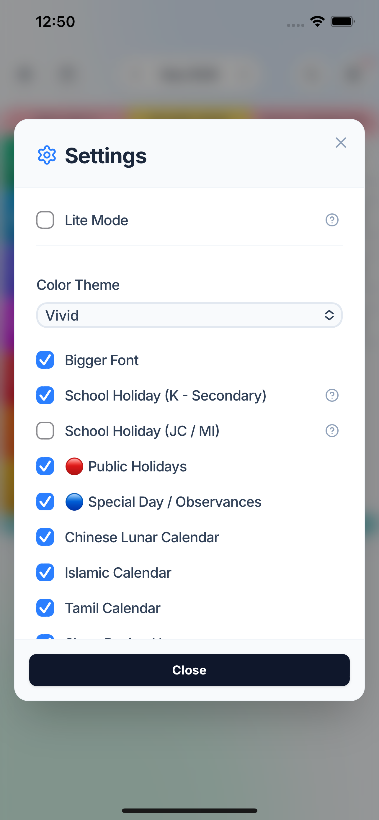 Singapore Calendar 2026 Lite screenshot 4