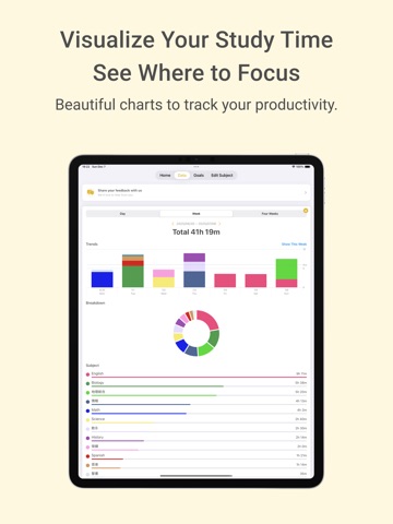 Retime: Study Timer & Planner ipad screenshot 4