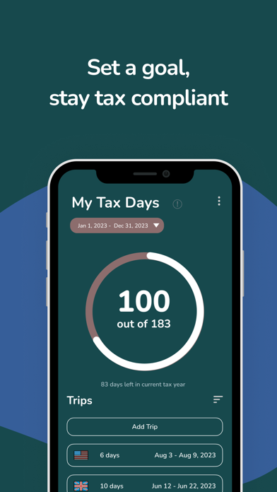 Pebbles: Tax & Visa Tracker Screenshot