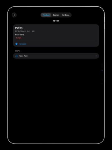 Trade Alert - B3 iPad screenshot