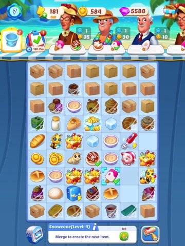 Sweet Street: Merge Cake Shop iPad screenshot
