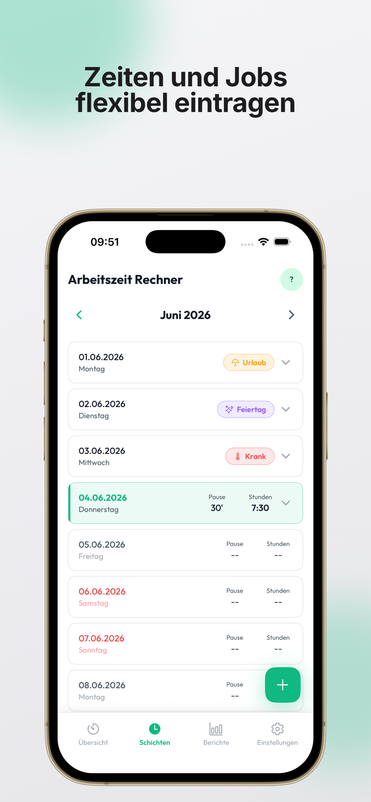 Stunden Rechner: Zeiterfassung screenshot 5