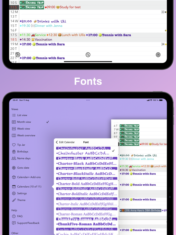 Calendar+ iPad app afbeelding 6