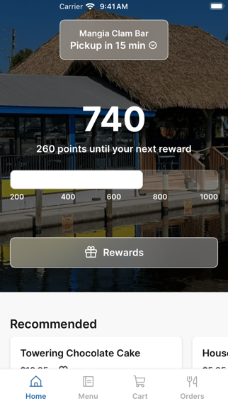Mangia Clam Bar app screenshot