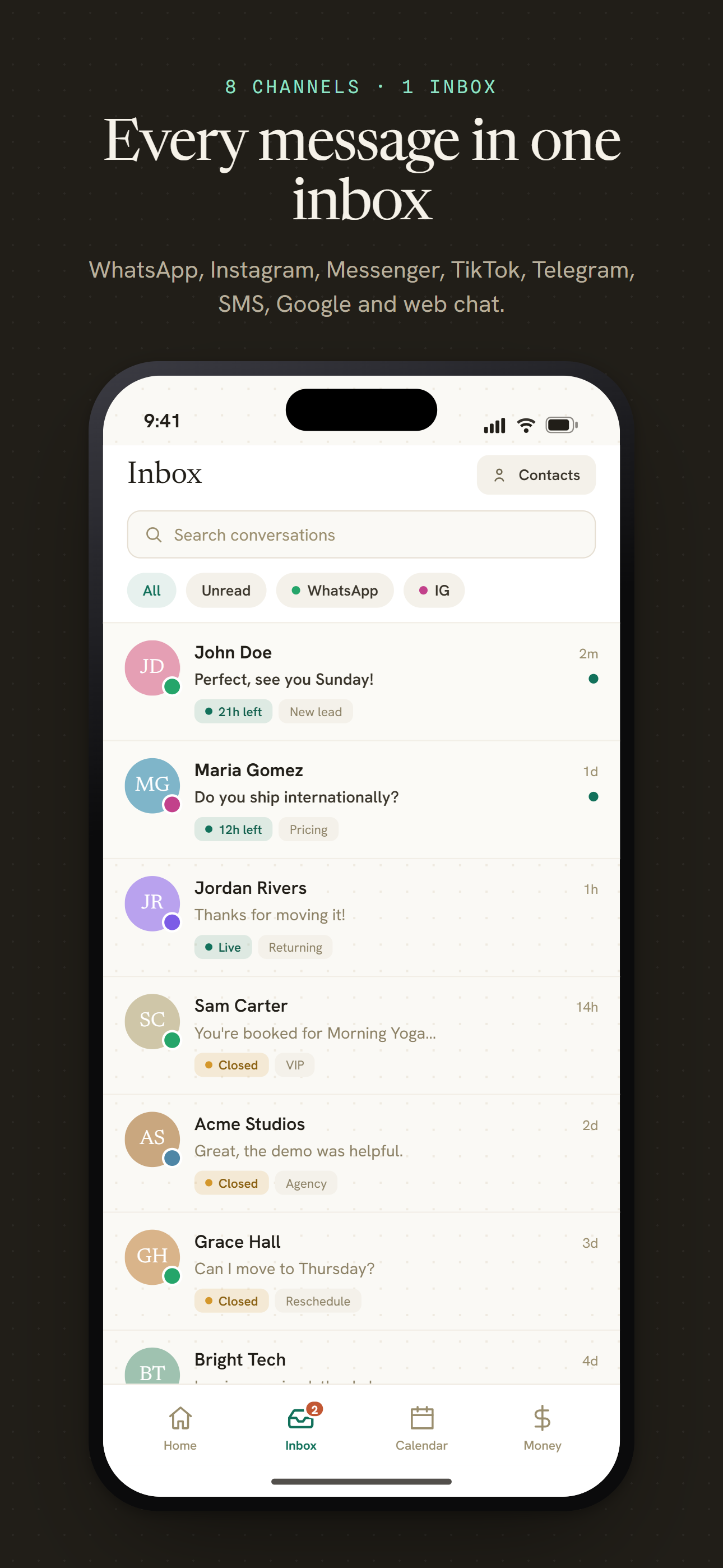 DMLY: Inbox, CRM & Bookings screenshot 2