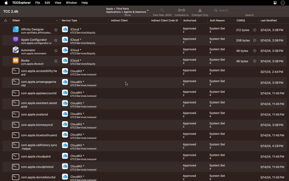 #1. TCCExplorer (macOS) 게시자: Dominic Feira