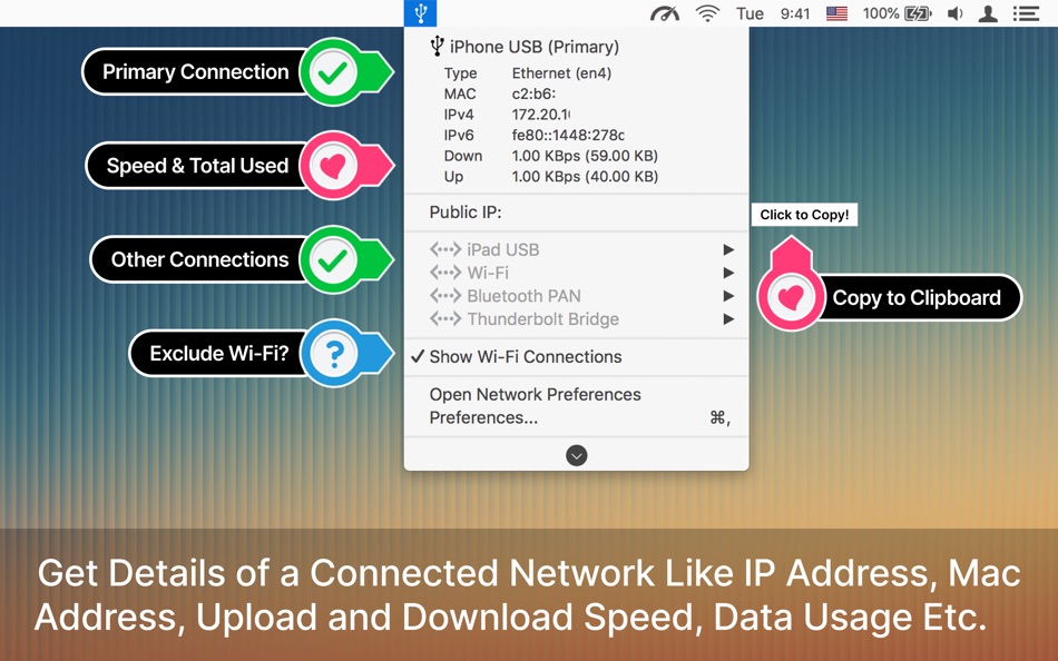 #4. Ethernet Status – Mac Menu (macOS) 게시자: AppYogi Software