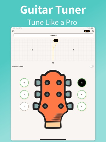 Guitar Tuner - TuneGuide iPad screenshot