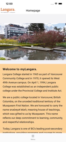 myLangara screenshot