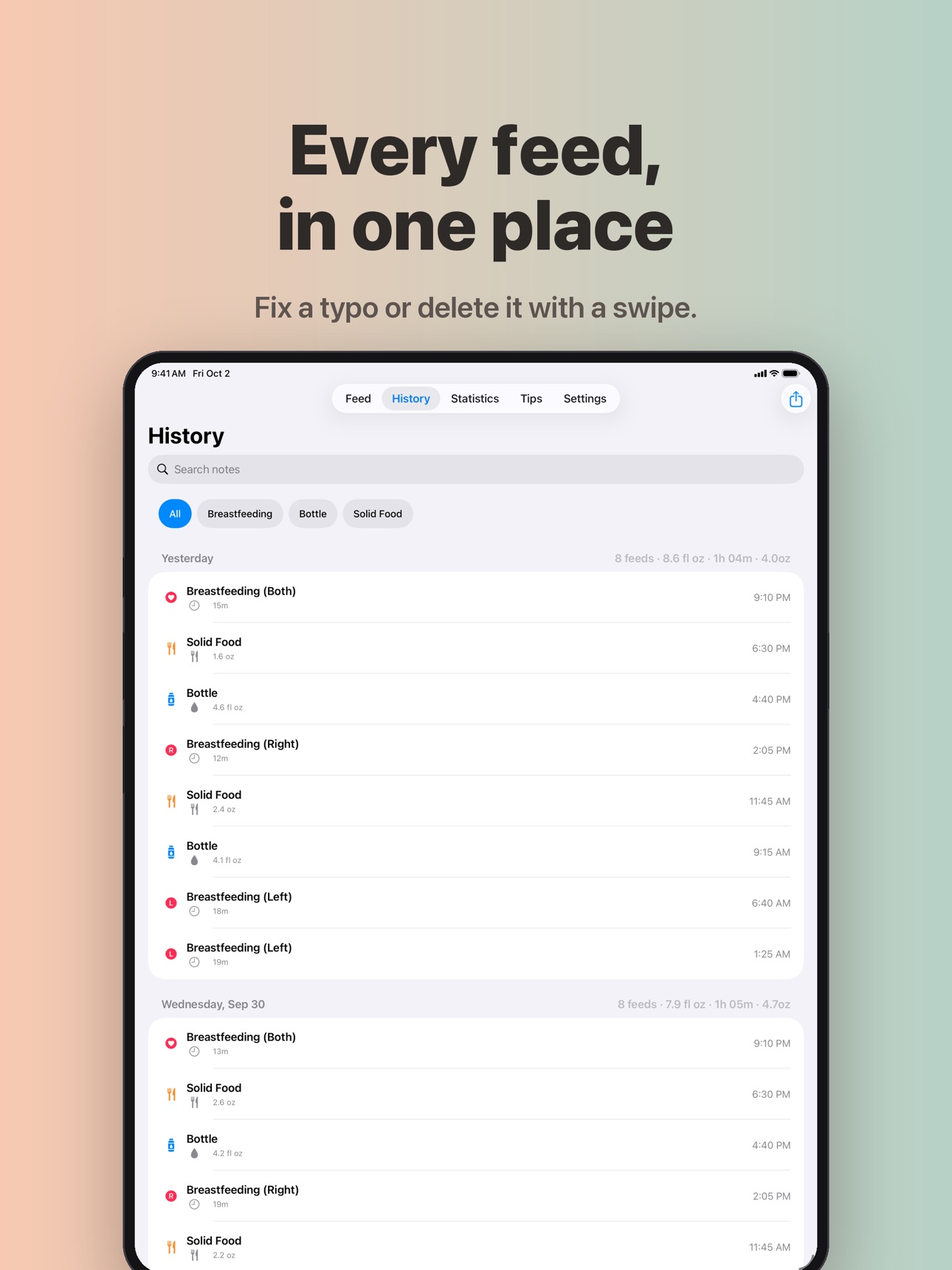 Screenshot 11 of FeedKit: Baby Feeding Log