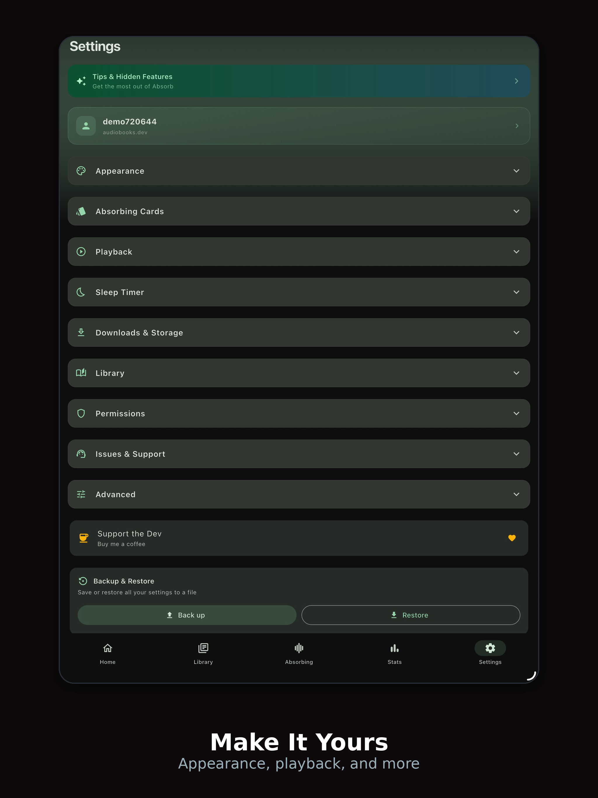 Absorb - for Audiobookshelf