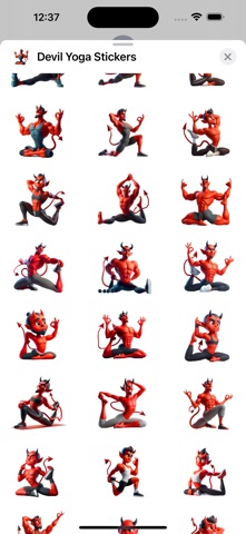 Devil Yoga Stickers screenshot