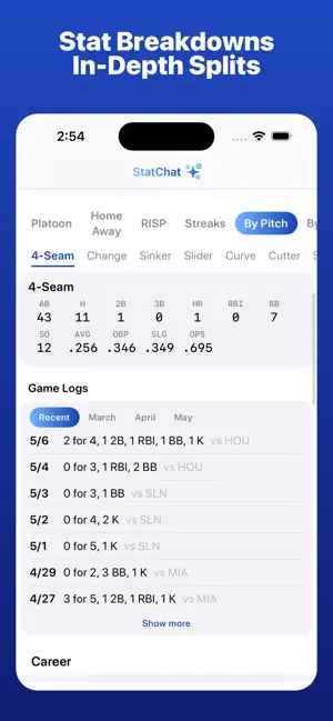 StatChat - Baseball Stats screenshot 3