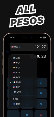 Pesos to Dollars - Conversion screenshot