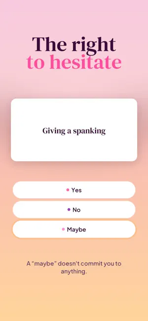 Yes · No · Maybe screenshot 4