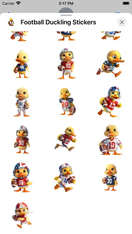 Football Duckling Stickers