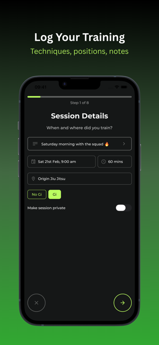 Fluyd: BJJ Training Tracker Screenshot 2 of 9