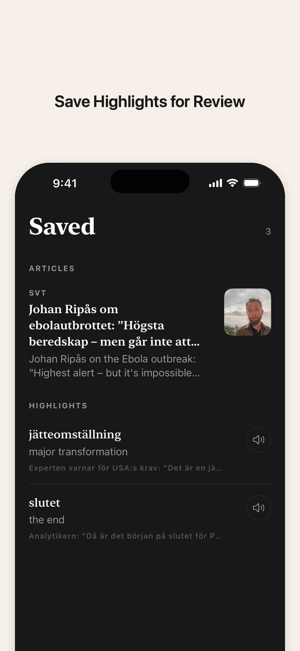 Lingon - Language by headline screenshot 3