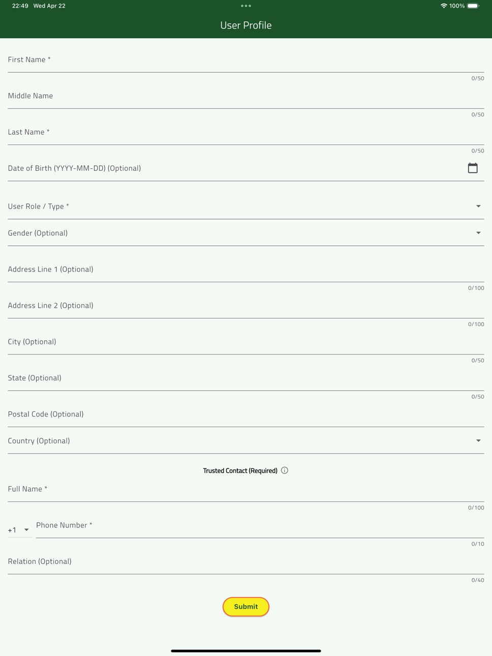 iPad screenshot