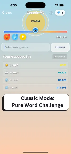 Hot and Cold: Word Proximity screenshot 1