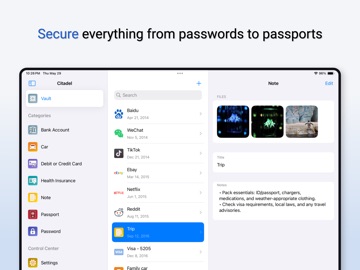 Citadel Password Manager iPad screenshot