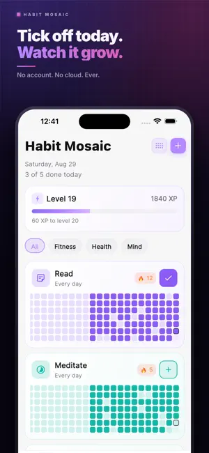Habit Mosaic: Routine Tracker screenshot 1