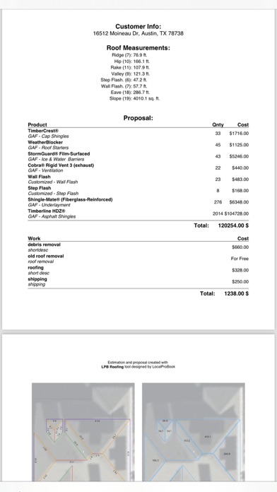 Roof & Gutter Measuring Screenshot