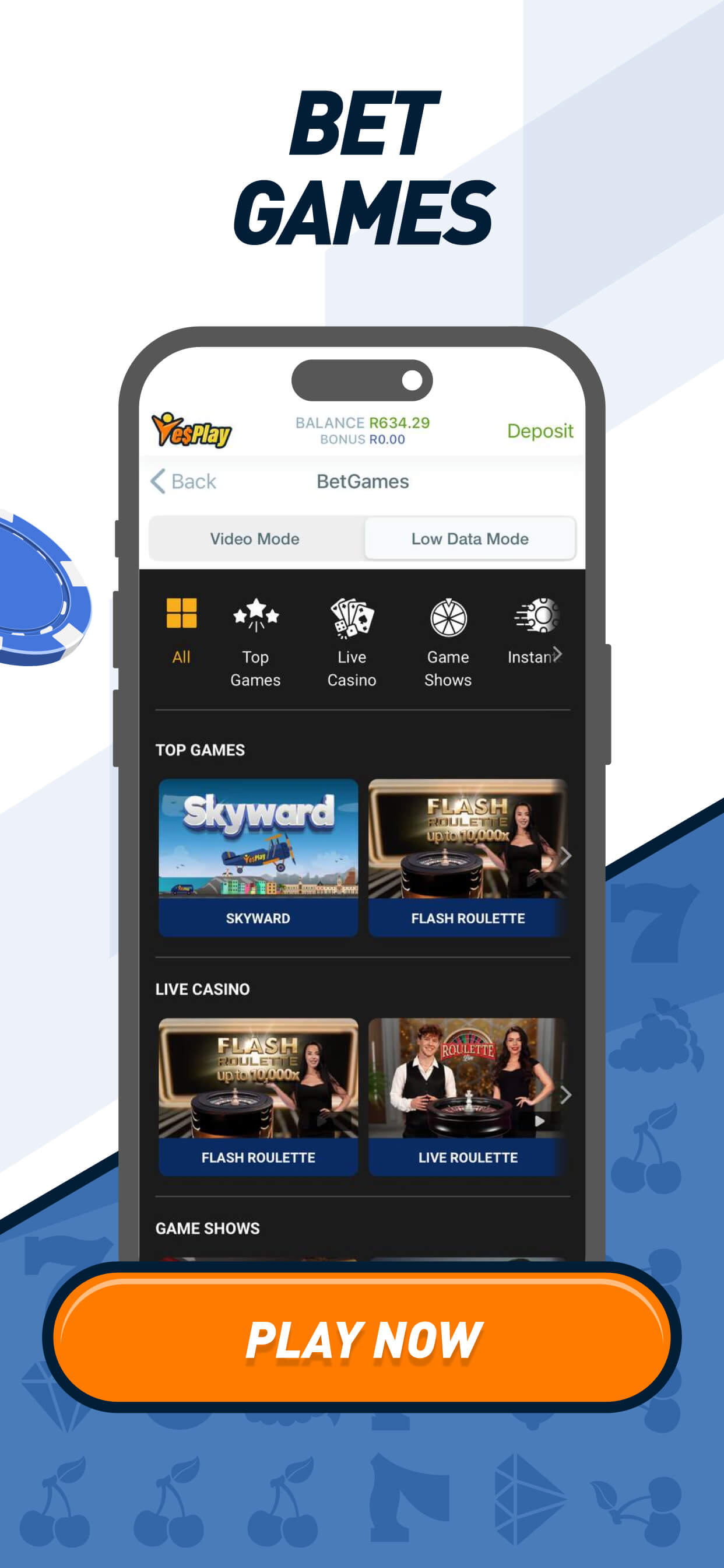 YesPlay: Live Casino and Slots