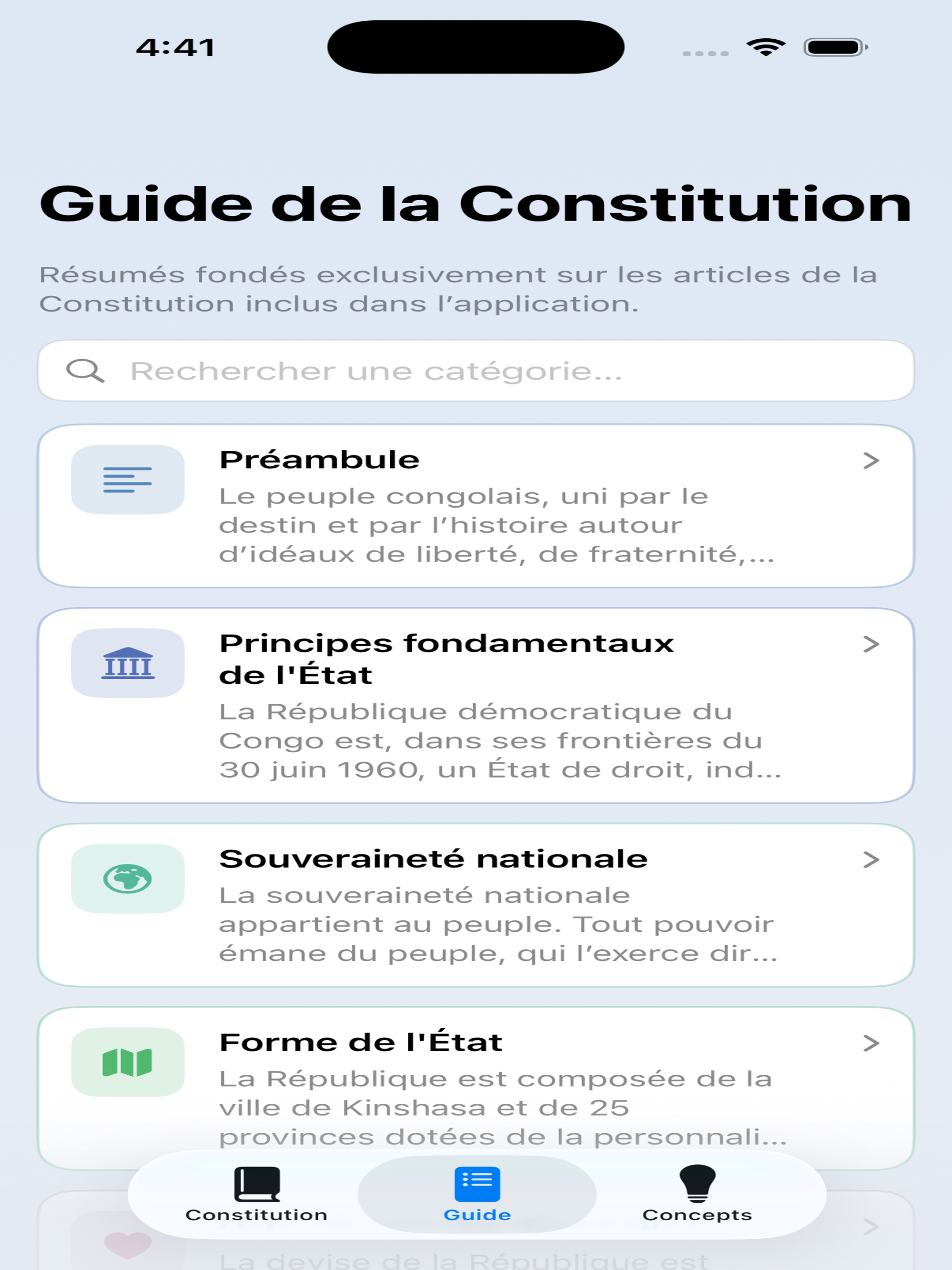 Constitution RDC Congo screenshot 8