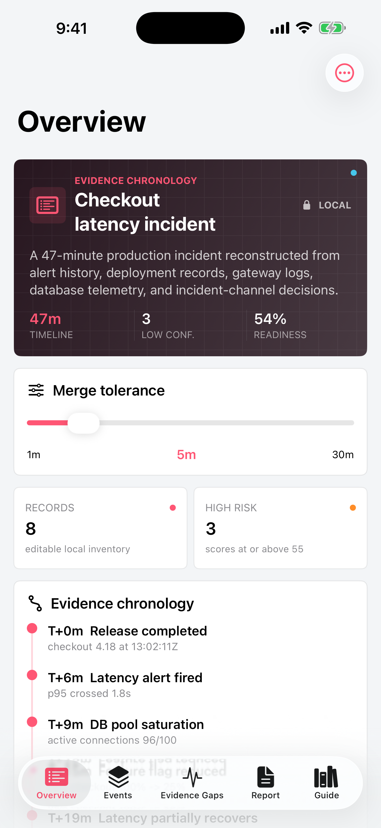Tracechron: Incident Log screenshot 1 of 4