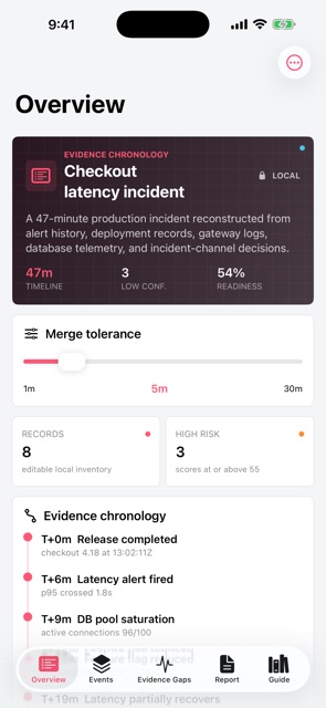 Tracechron: Incident Log screenshot 1