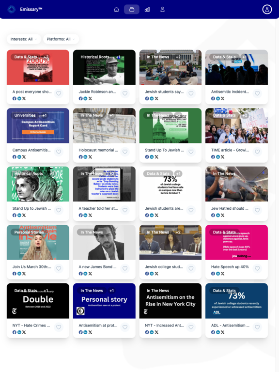 Emissary4All iPad screenshot 4 - Social Networking app