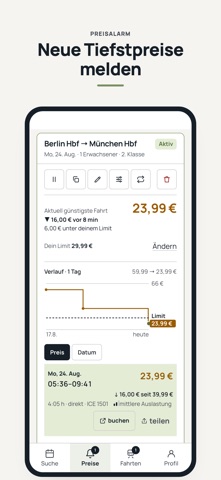 Bahnsparer: Zeit & Geld sparen iPhone screenshot 5
