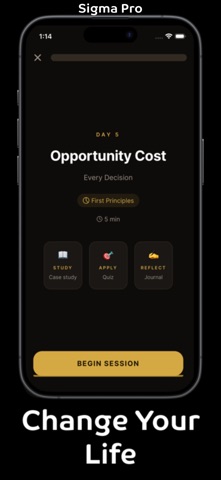 Sigma:Think Like A Billionaire iPhone screenshot